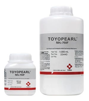 TOYOPEARL NH2-750F: Flow-through Removal of Endotoxin