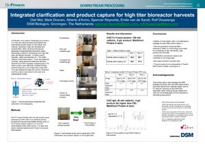 Integrated clarification and product capture for high titer bioreactor harvests