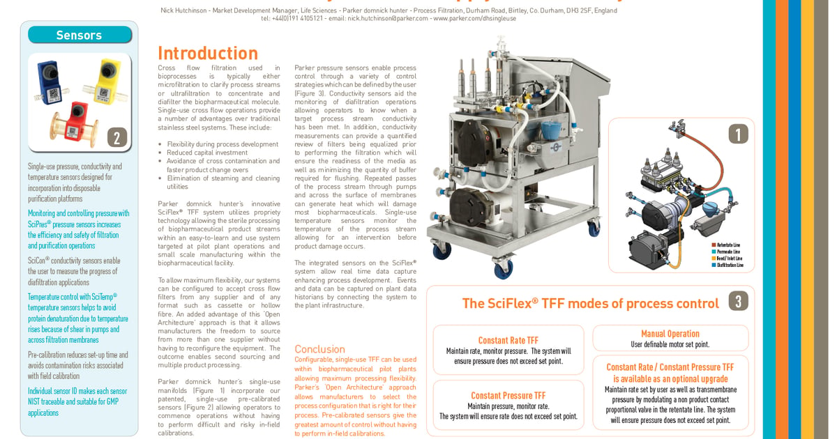 Semi-automated, Single-use TFF Systems With an ‘Open Architecture ...