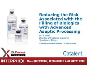 Reducing the Risk Associated with the Filling of Biologics with Advanced Aseptic Processing (Video)