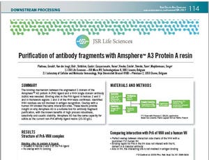 Purification of Antibody Fragments with Amsphere™ A3 Protein A Resin