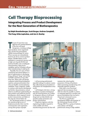 Why Cell Manufacturing Matters: How Bioprocess Innovations Have Laid the Foundation for a Cell-Based Products Revolution