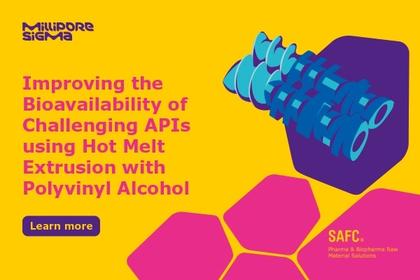 Improving the Bioavailability of Challenging APIs using Hot Melt Extrusion with Polyvinyl Alcohol