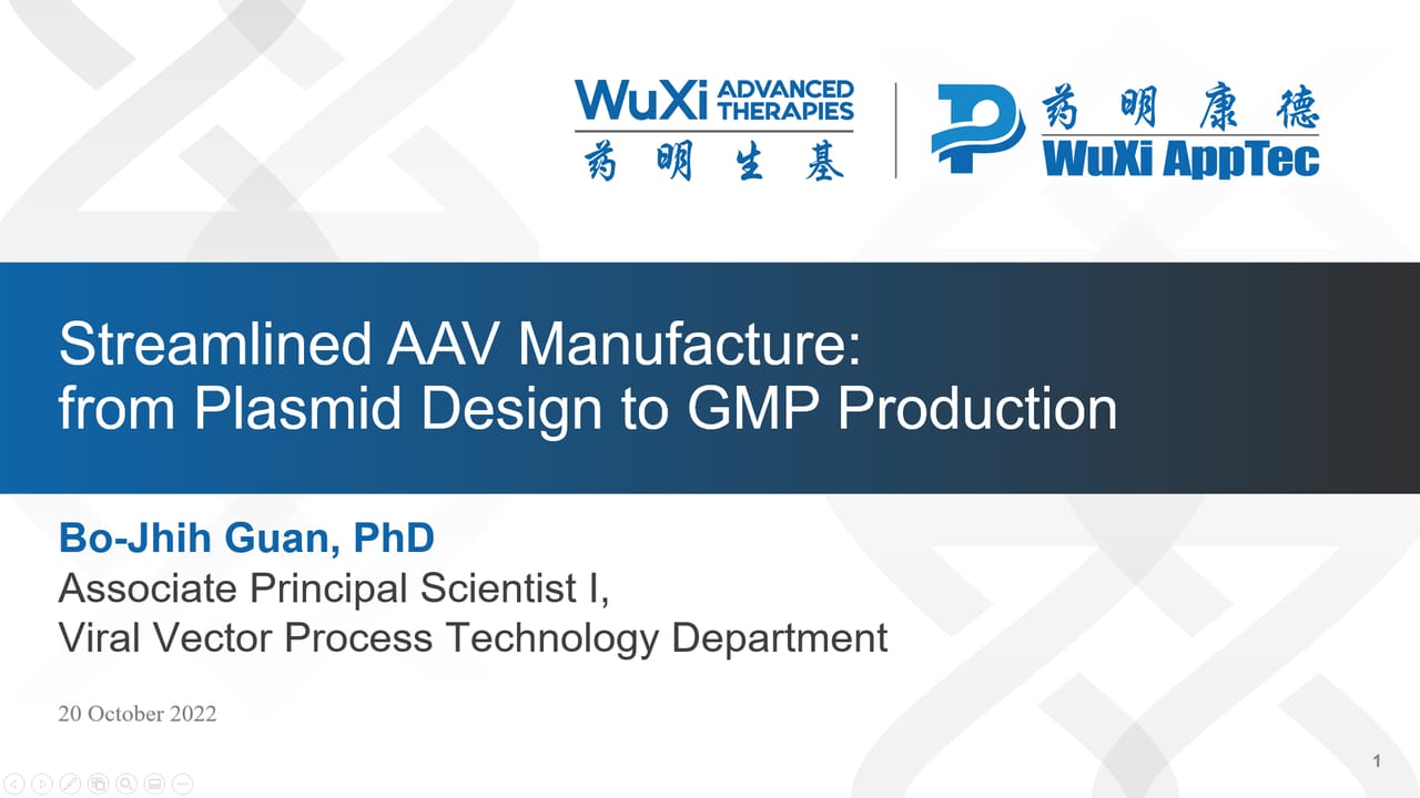 Streamlined AAV Manufacture: From Plasmid Design to GMP Production
