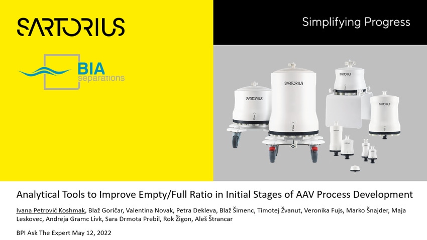 Analytical Tools to Improve Production of Full Capsids in Initial Stages of AAV Process Development