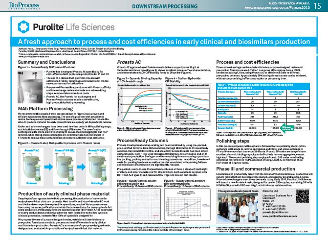 A Fresh Approach to Process and Cost Efficiencies in Early Clinical and Biosimilars Production