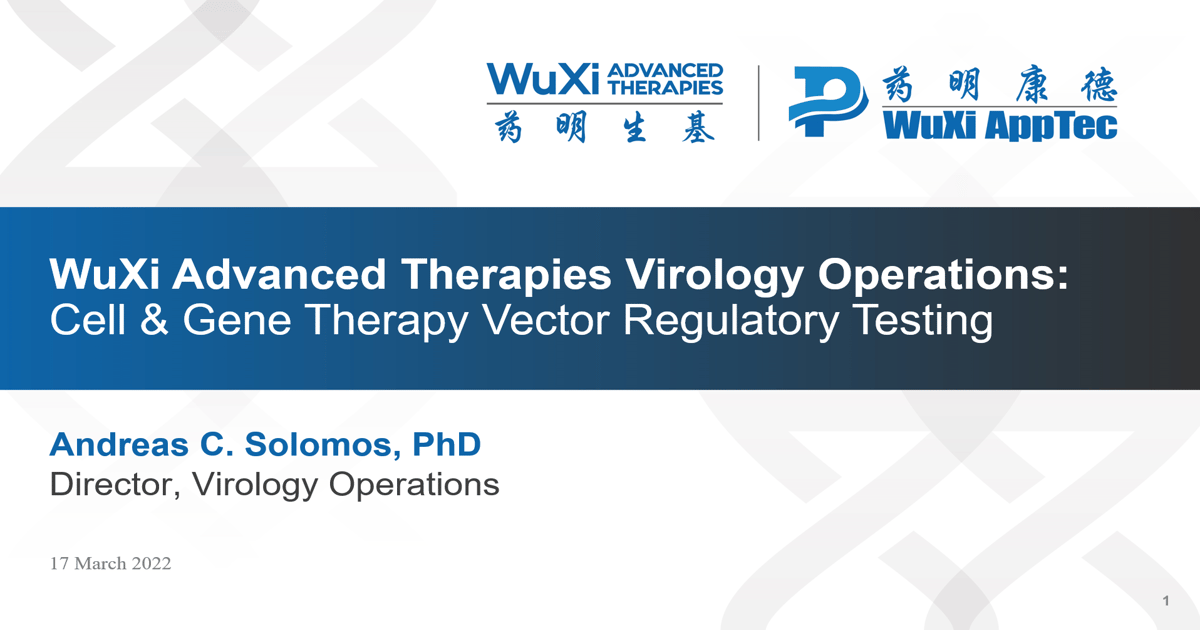 Cell & Gene Therapy Vector Regulatory Testing - BioProcess International