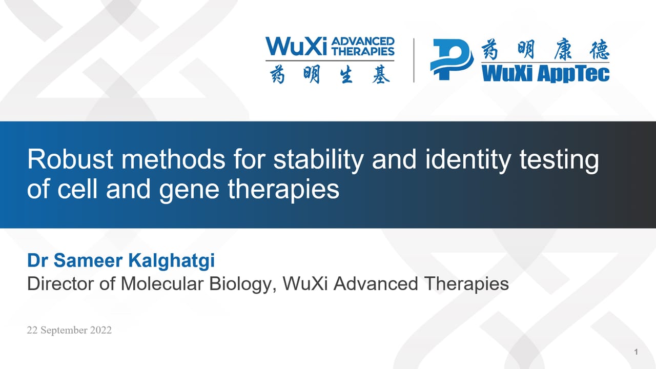 Cell Identity Testing Stability and Identity Testing: Cell and Gene Therapies - BioProcess ...