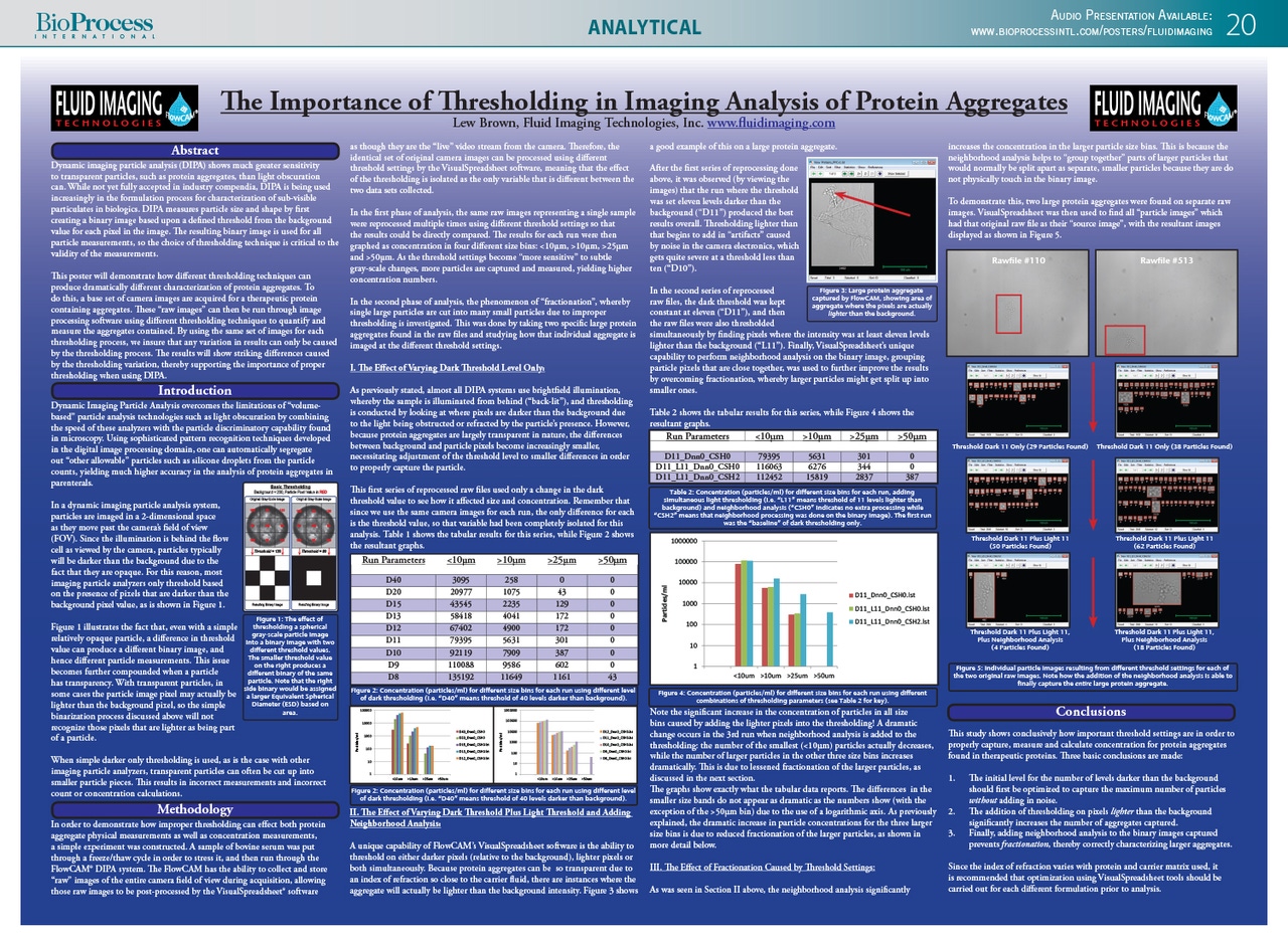 The Importance of Thresholding in Imaging Analysis of Protein Aggregates