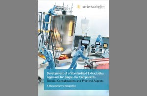 Development of a Standardized Extractables Approach for Single-Use Components: General Considerations and Practical Aspects &mdash; A Manufacturer's