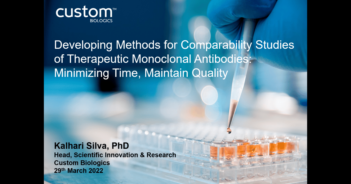 Comparability Study Cell Comparability Studies of Monoclonal Antibodies - BioProcess International