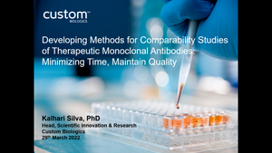 Developing Methods for Comparability Studies of Therapeutic Monoclonal Antibodies: Minimize Time, Maintain Quality