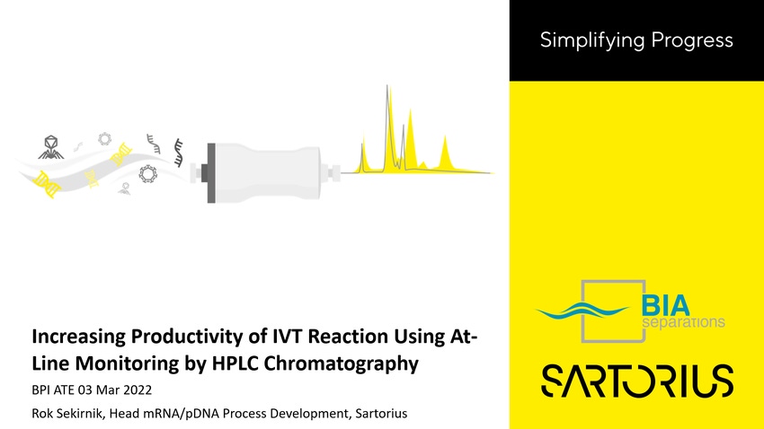 Increasing Productivity of IVT Reaction Using At-Line Monitoring by HPLC Chromatography