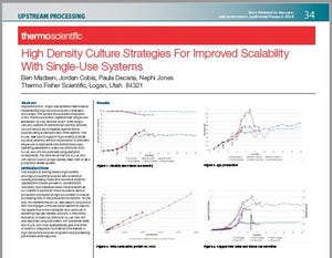 High Density Culture Strategies For Improved Scalability With Single-Use Systems