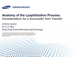 Anatomy of a Lyophilization Process: Considerations for a Successful Tech Transfer (Video)