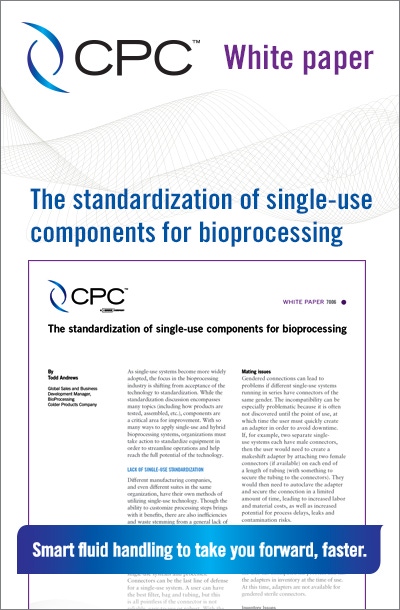 The Standardization of Single-use Components for Bioprocessing