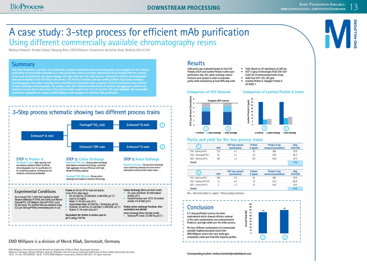 A Case Study: 3-step Process for Efficient mAb Purification