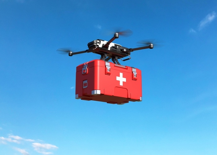 Flew vaccine? Merck teams to deliver meds by drone