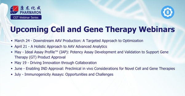 Pharmaron's cell and gene therapy webinar series