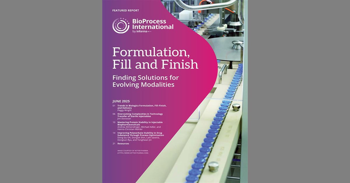 Formulation, Fill and Finish: Finding Solutions for Evolving Modalities