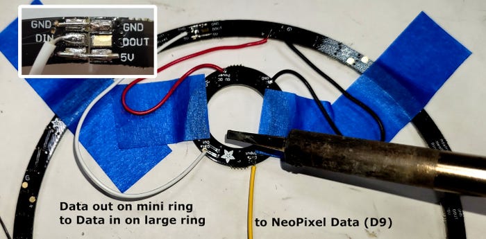 NeoPixel ring soldering
