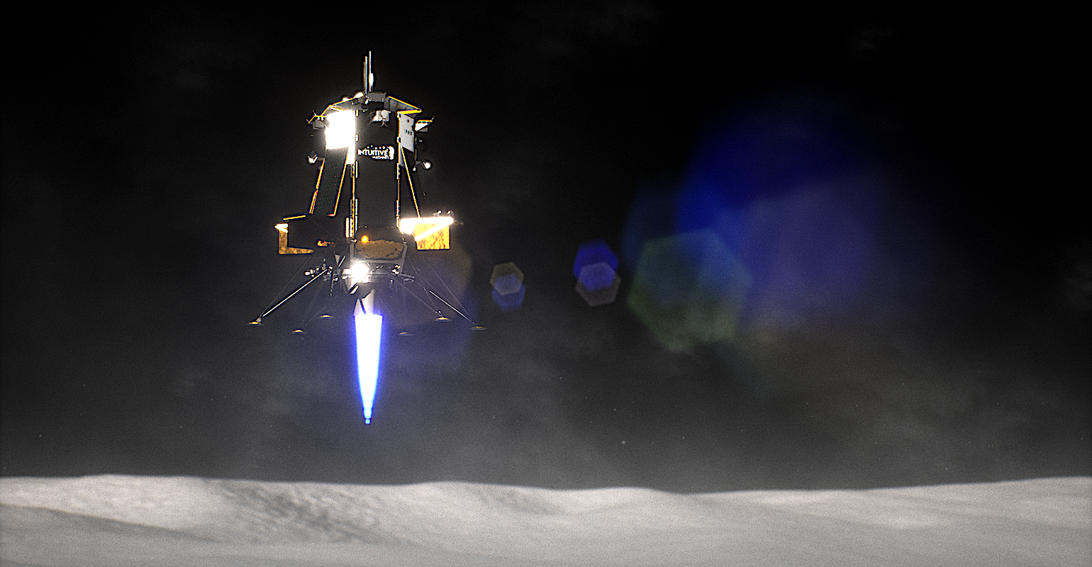 Intuitive Machines Nova-C Lunar Lander Gets Ready For Touchdown