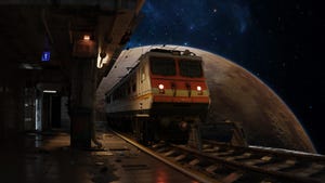 A railroad on the moon