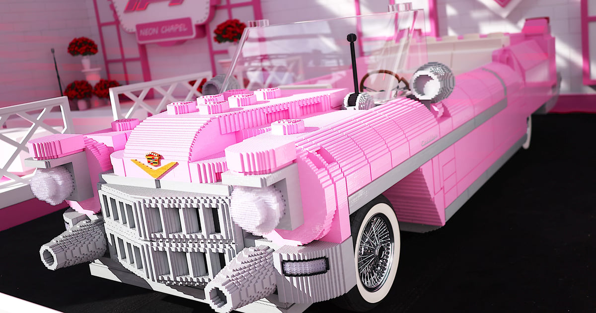 Lego Pink Cadillac Makes Dramatic Las Vegas F1 Debut