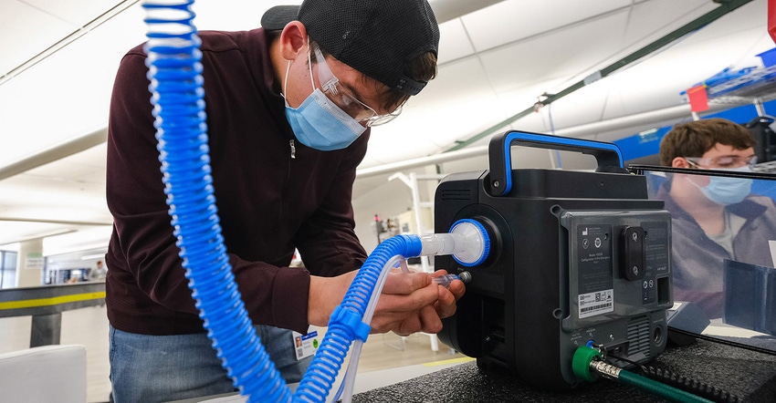 Critical care ventilators assembled at GM plant