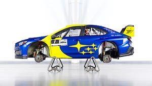 Subaru WRX rally car.