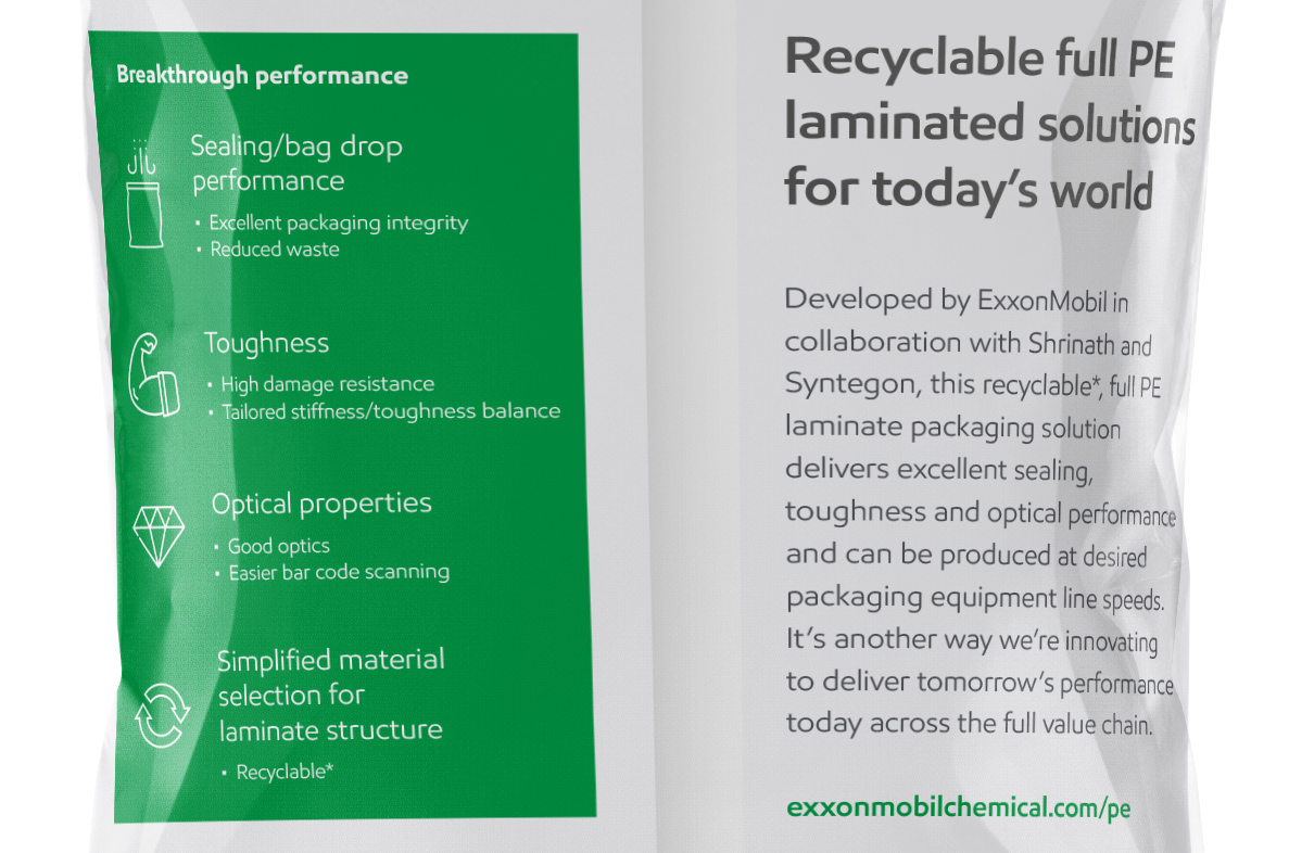 Drive to Make Pouch Packaging Recyclable: An ExxonMobil Case Study