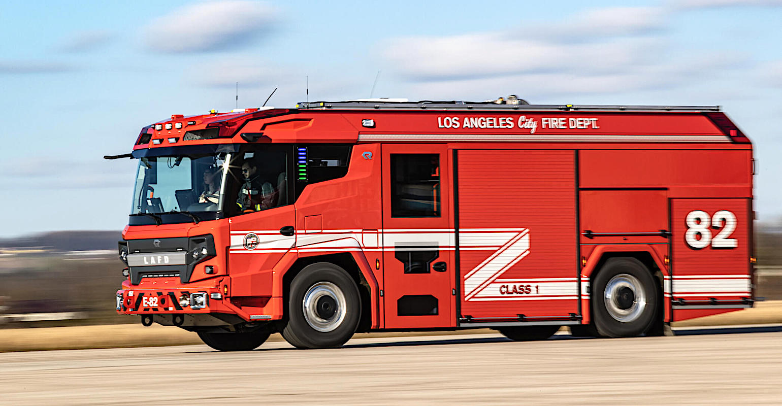 Los Angeles Fire Department Deploys First Electric Fire Truck