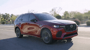 The 2025 Mazda CX-70 in Soul Red Crystal Metallic.
