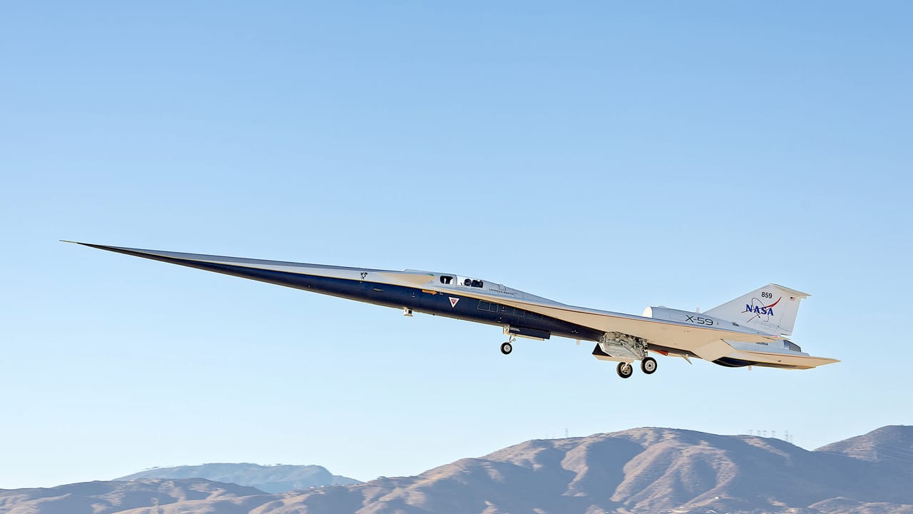 X59 Lockheed Martin X-59 Quiet Supersonic Jet Flies