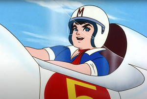 Speed Racer, behind the wheel of the Mach 5.