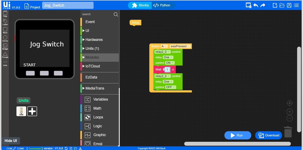 blockly arduino blockly@rduino: create code with... How to Equip an Arduino Opta DC Motor Controller with HMI