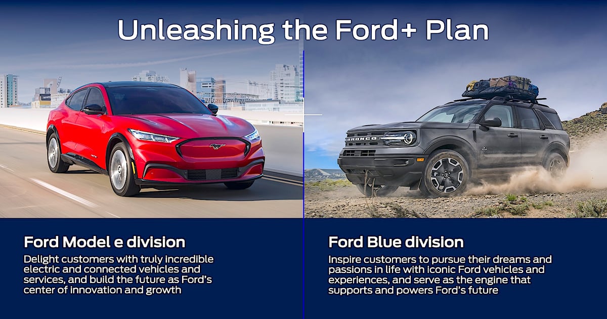 Ford Will Split into EV and Combustion Divisions