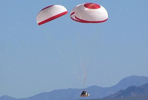 Boeing Space Capsule Passes Parachute Drop Test