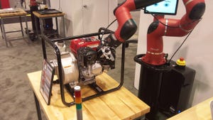 Collaborative Robot Tests and Inspects Engines