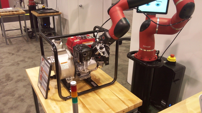 Collaborative Robot Tests and Inspects Engines