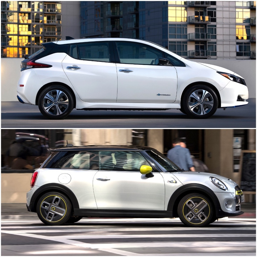 Nissan Leaf Plus and Mini Cooper SE Offer Alternative Visions of EV Driving