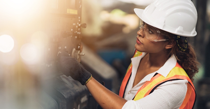 woman in manufacturing environment