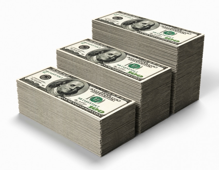 Stacks of $100 bills engineering salaries
