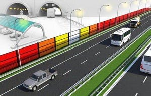 Highway Barriers Block Noise, Generate Solar Energy