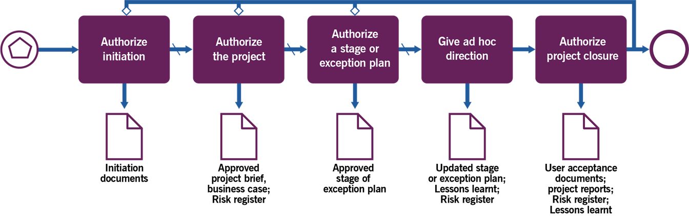 Image of Figure 3.3 shows workflow of the  Directing Projects process
