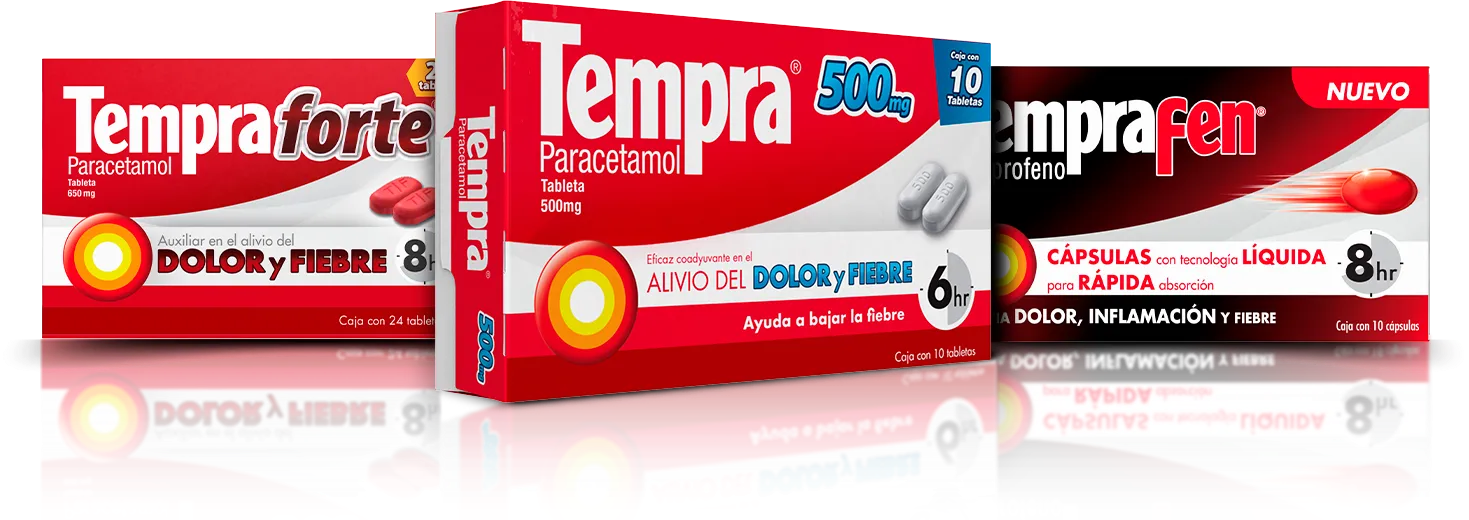 Medicamentos TempraForte, Tempra500mg y TempraFen