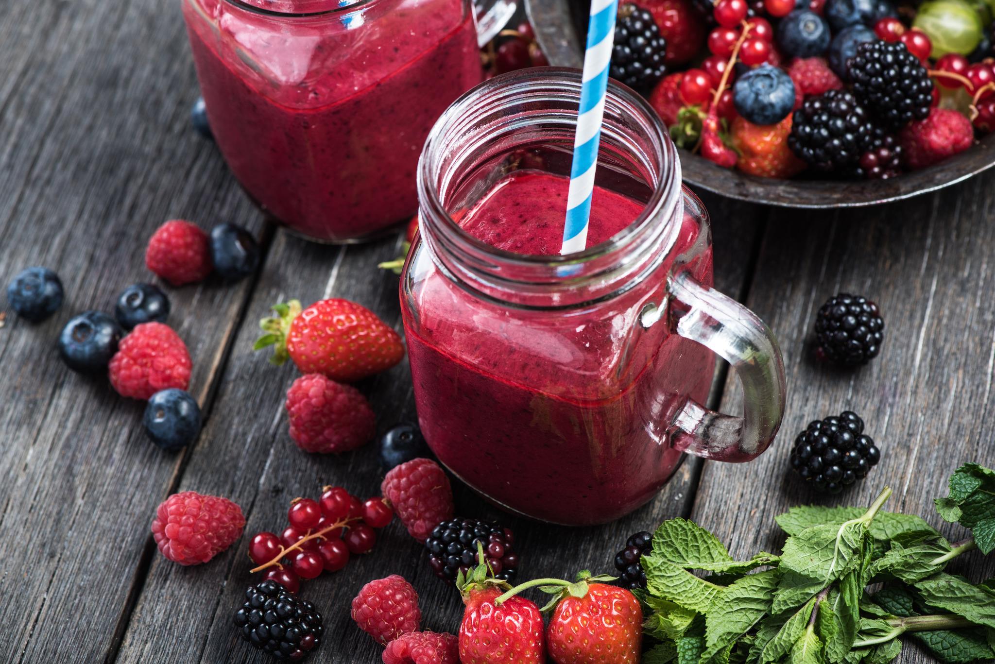 Smoothie frutas vermelhas