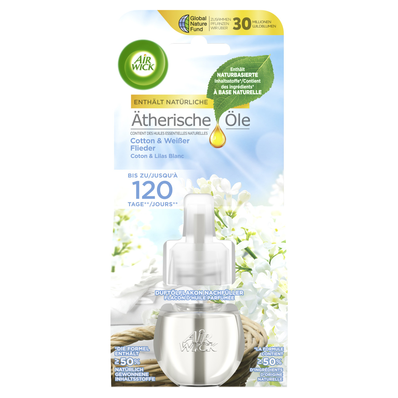Air Wick Duftölflakon Cotton & Weißer Flieder