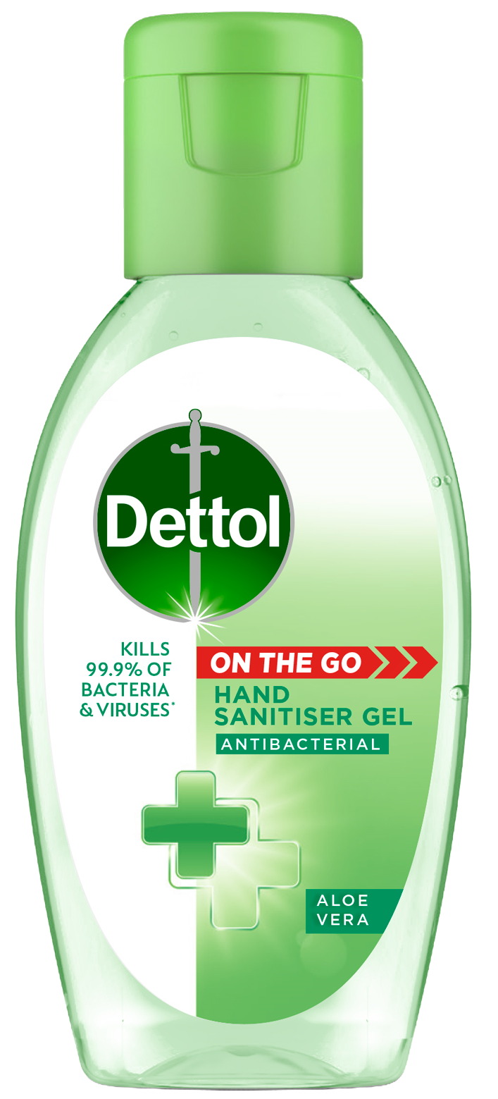 Dettol On The Go Hand Sanitiser Gel Aloe Vera 50ml