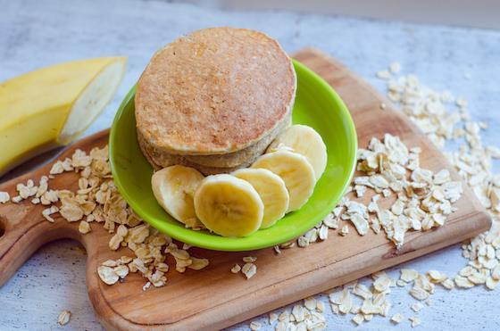 Panqueca de banana e aveia